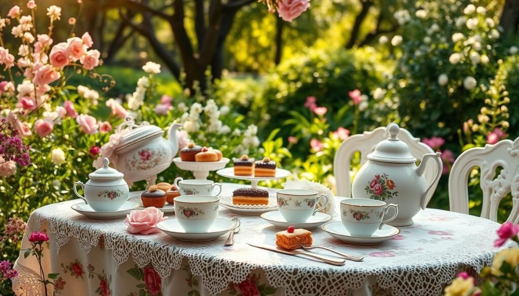 Atmosphere setting for a tea party