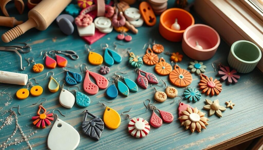 DIY clay earrings