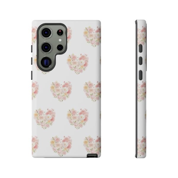 Tough Phone Case - Floral Heart Design - Image 127