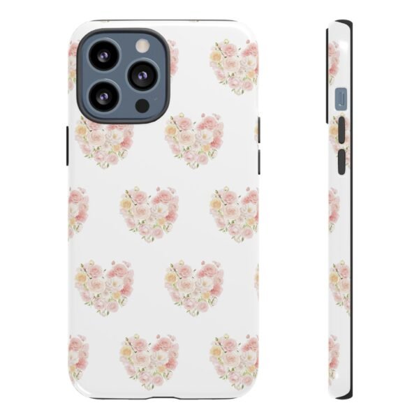Tough Phone Case - Floral Heart Design - Image 51