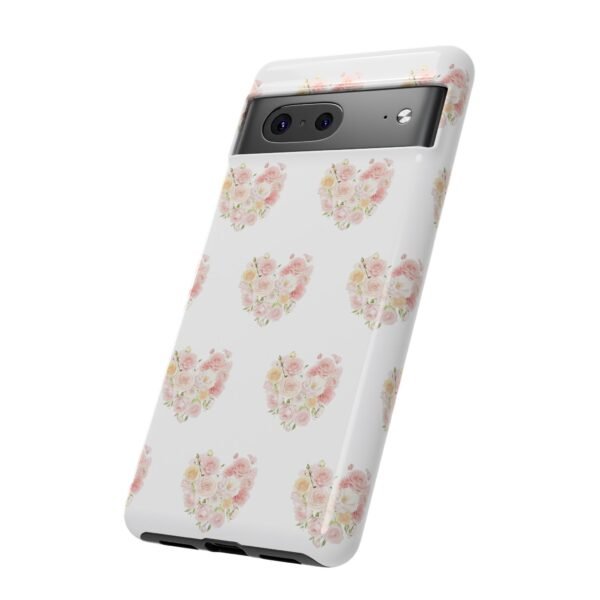 Tough Phone Case - Floral Heart Design - Image 132