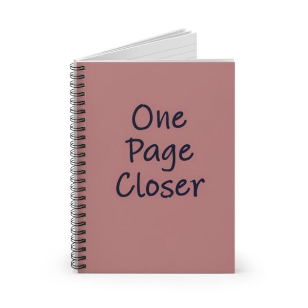 Inspirational Spiral Notebook - 'One Page Closer' - Image 2