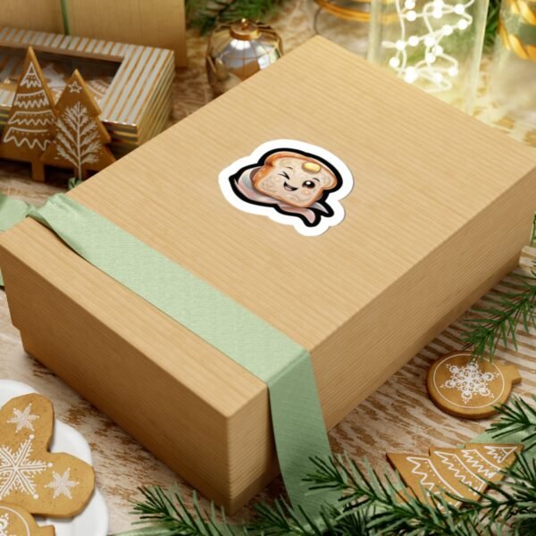Cute Toast Sticker – Smiling Bread with Butter and Wink - Image 3