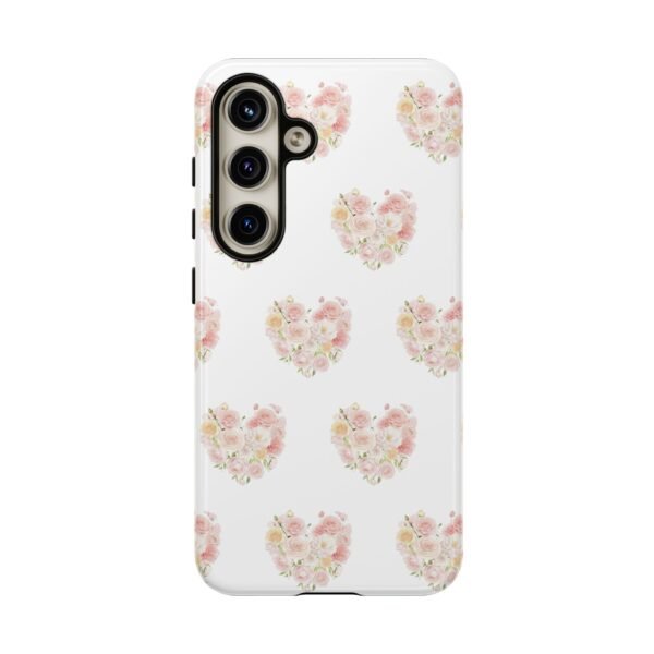 Tough Phone Case - Floral Heart Design - Image 168