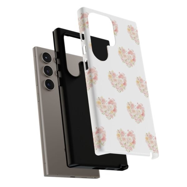 Tough Phone Case - Floral Heart Design - Image 191
