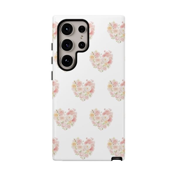 Tough Phone Case - Floral Heart Design - Image 184