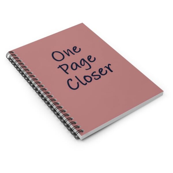 Inspirational Spiral Notebook - 'One Page Closer' - Image 3