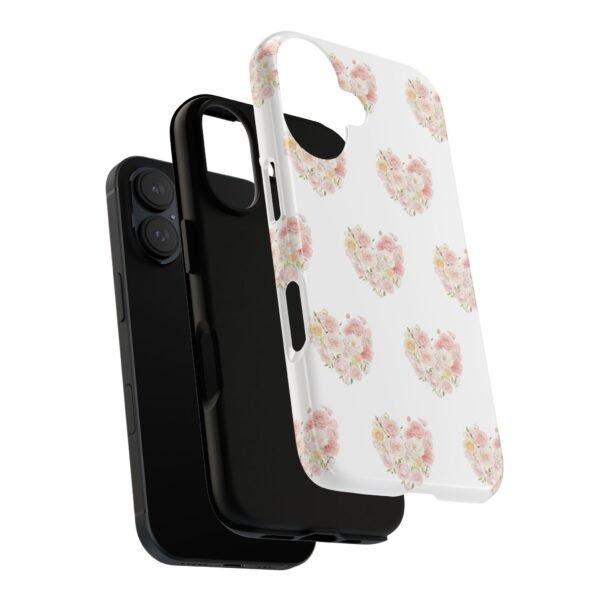 Tough Phone Case - Floral Heart Design - Image 8