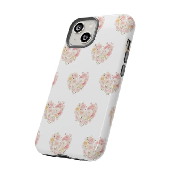 Tough Phone Case - Floral Heart Design - Image 76