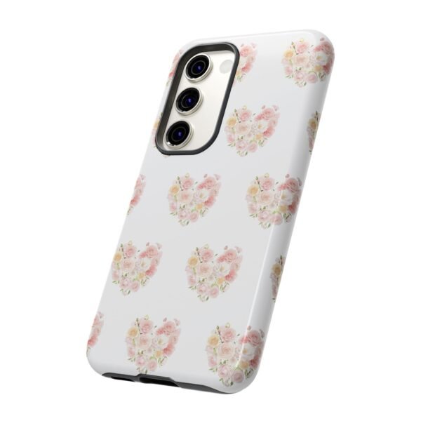 Tough Phone Case - Floral Heart Design - Image 108