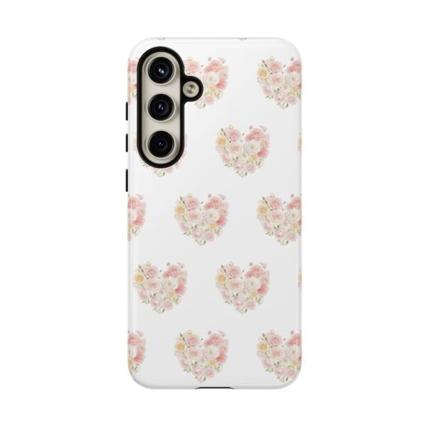 Tough Phone Case - Floral Heart Design - Image 176