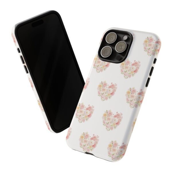 Tough Phone Case - Floral Heart Design - Image 2