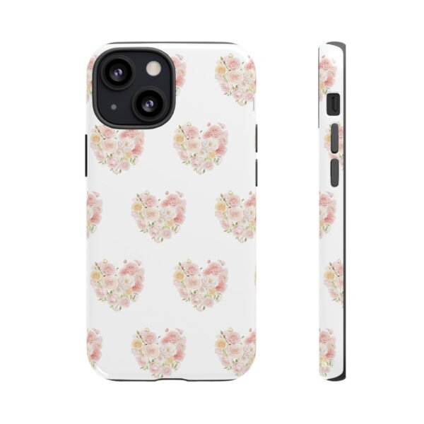 Tough Phone Case - Floral Heart Design - Image 43