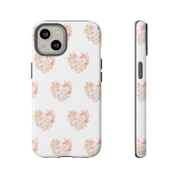 Tough Phone Case - Floral Heart Design - Image 75