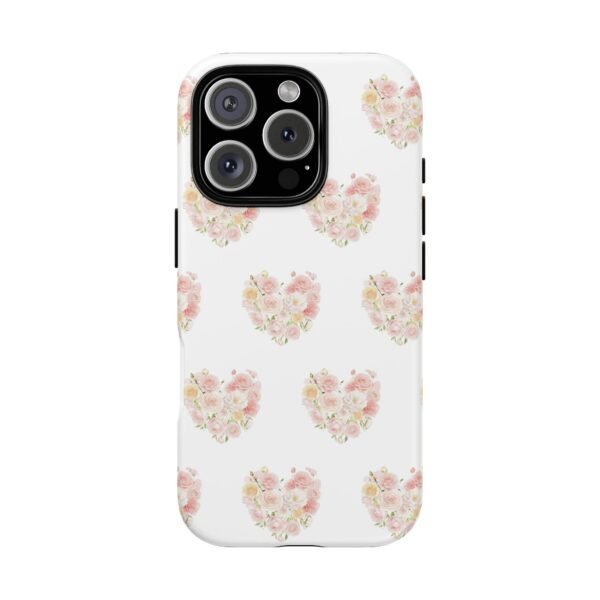 Tough Phone Case - Floral Heart Design - Image 220