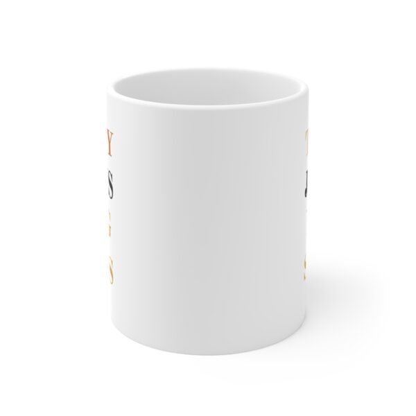 Mug - 'Tiny Joys Big Sips' 11oz Ceramic Cup for Coffee Lovers - Image 2