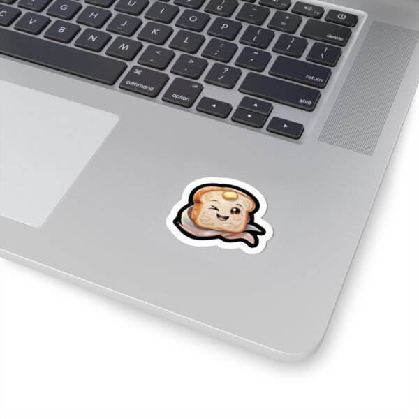 Cute Toast Sticker – Smiling Bread with Butter and Wink - Image 2