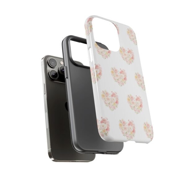 Tough Phone Case - Floral Heart Design - Image 101