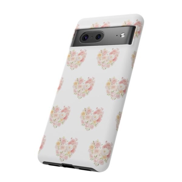 Tough Phone Case - Floral Heart Design - Image 136