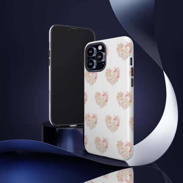 Tough Phone Case - Floral Heart Design - Image 54