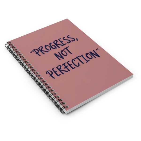 Inspirational Spiral Notebook - 'Progress, Not Perfection' - Image 3