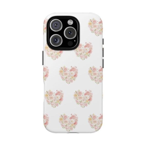 Tough Phone Case - Floral Heart Design - Image 216