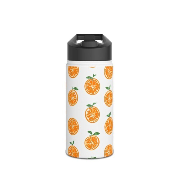 Orange Print Stainless Steel Water Bottle - Eco-Friendly Drinkware