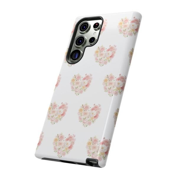 Tough Phone Case - Floral Heart Design - Image 124