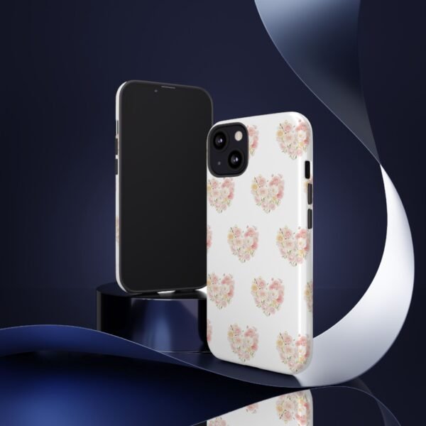 Tough Phone Case - Floral Heart Design - Image 40