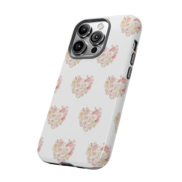 Tough Phone Case - Floral Heart Design - Image 84