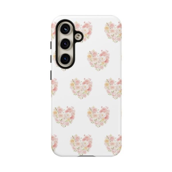 Tough Phone Case - Floral Heart Design - Image 172