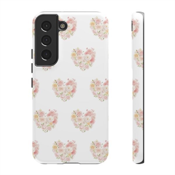 Tough Phone Case - Floral Heart Design - Image 65