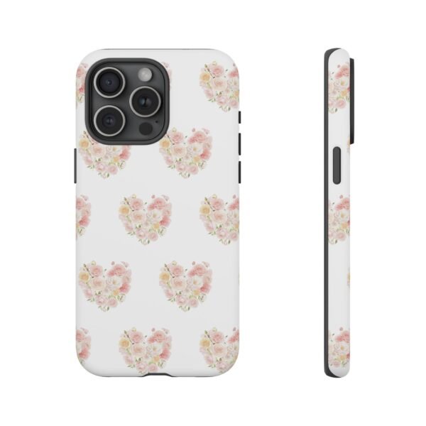 Tough Phone Case - Floral Heart Design - Image 165