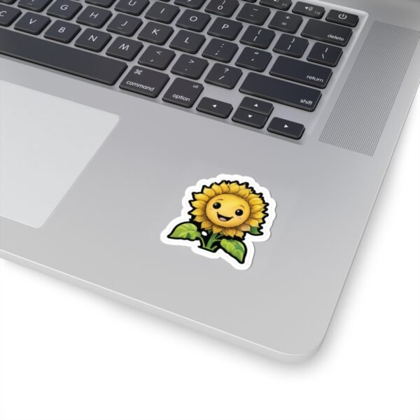 Smiling Sunflower Sticker – Cute Happy Flower with Laughing Face - Image 2