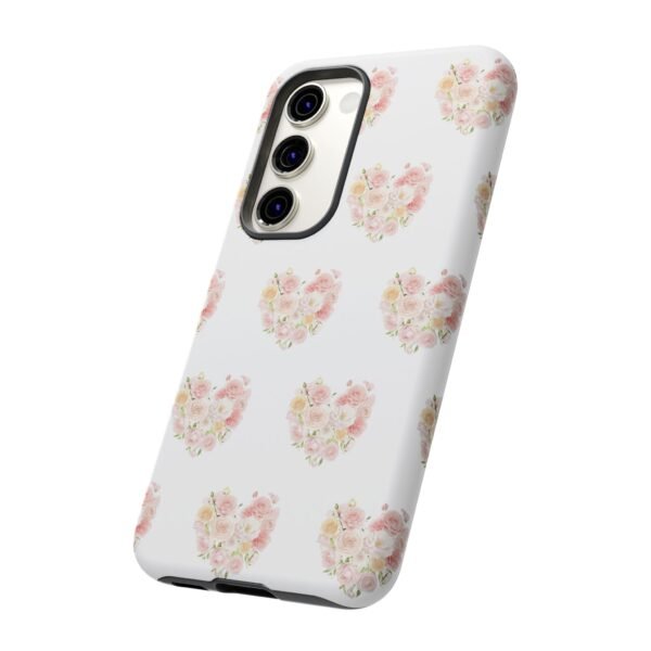 Tough Phone Case - Floral Heart Design - Image 112