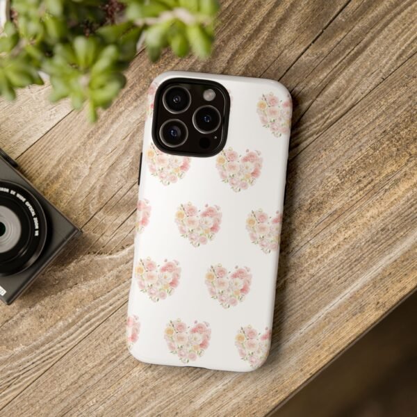 Tough Phone Case - Floral Heart Design - Image 227