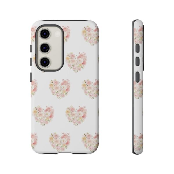 Tough Phone Case - Floral Heart Design - Image 111
