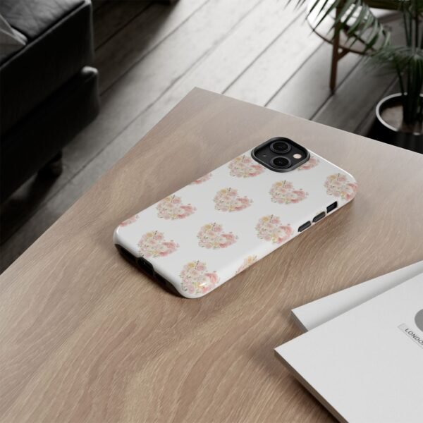 Tough Phone Case - Floral Heart Design - Image 94