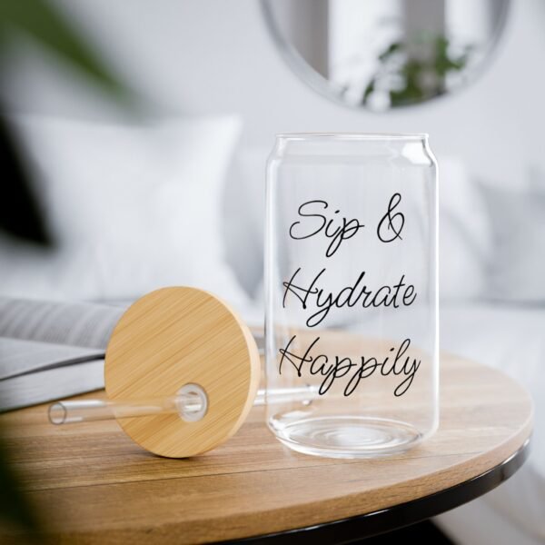 Sip and Hydrate Happily Sipper Glass – Refresh Your Style - Image 4