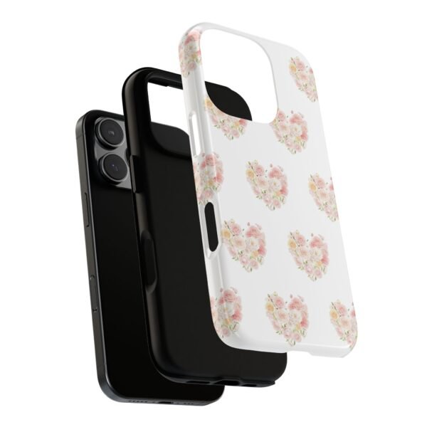 Tough Phone Case - Floral Heart Design - Image 218