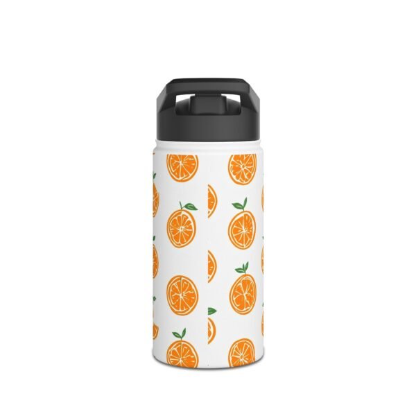 Orange Print Stainless Steel Water Bottle - Eco-Friendly Drinkware - Image 2