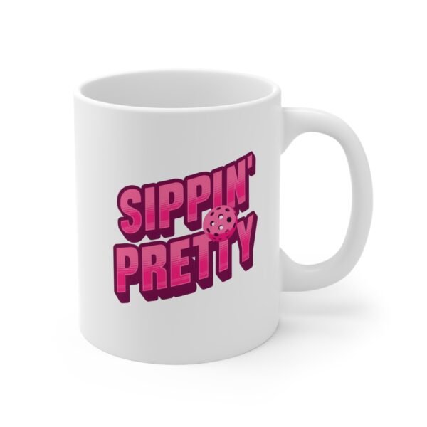 Mug - 'Sippin Pretty' 11oz Ceramic Cup for Coffee Lovers - Image 3