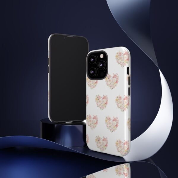 Tough Phone Case - Floral Heart Design - Image 48