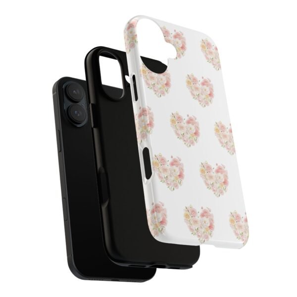 Tough Phone Case - Floral Heart Design - Image 210