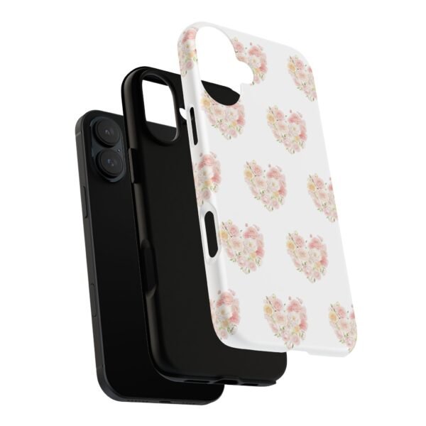 Tough Phone Case - Floral Heart Design - Image 214