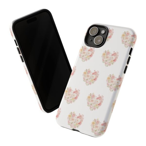 Tough Phone Case - Floral Heart Design - Image 154