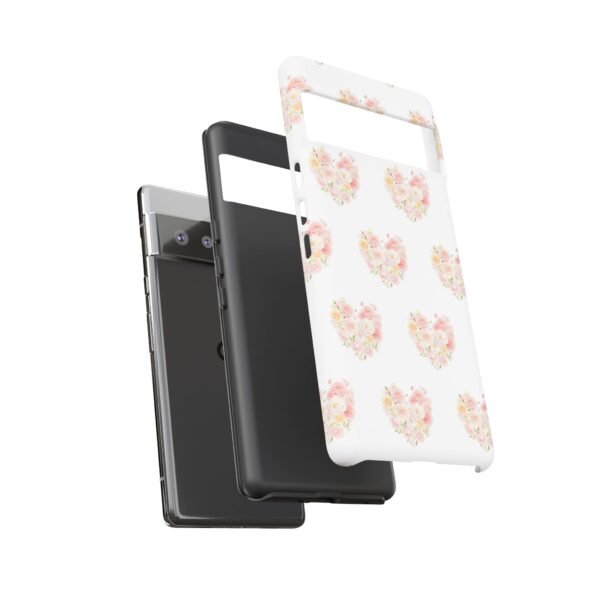 Tough Phone Case - Floral Heart Design - Image 145