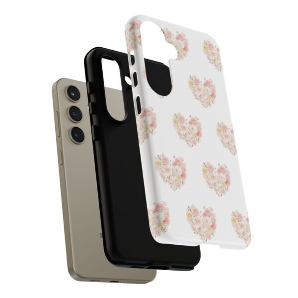 Tough Phone Case - Floral Heart Design - Image 175
