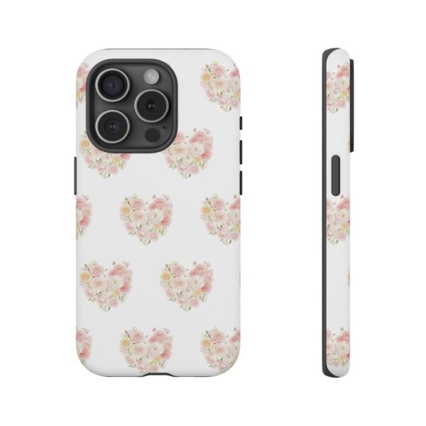 Tough Phone Case - Floral Heart Design - Image 162