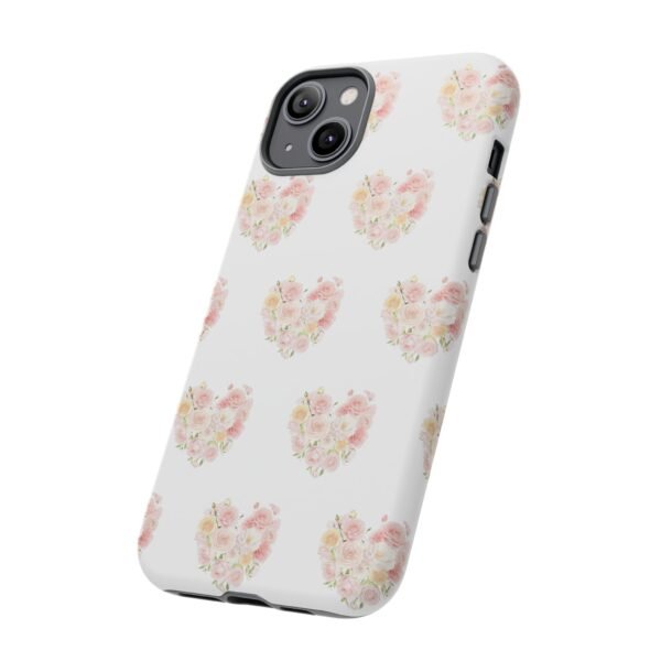 Tough Phone Case - Floral Heart Design - Image 96